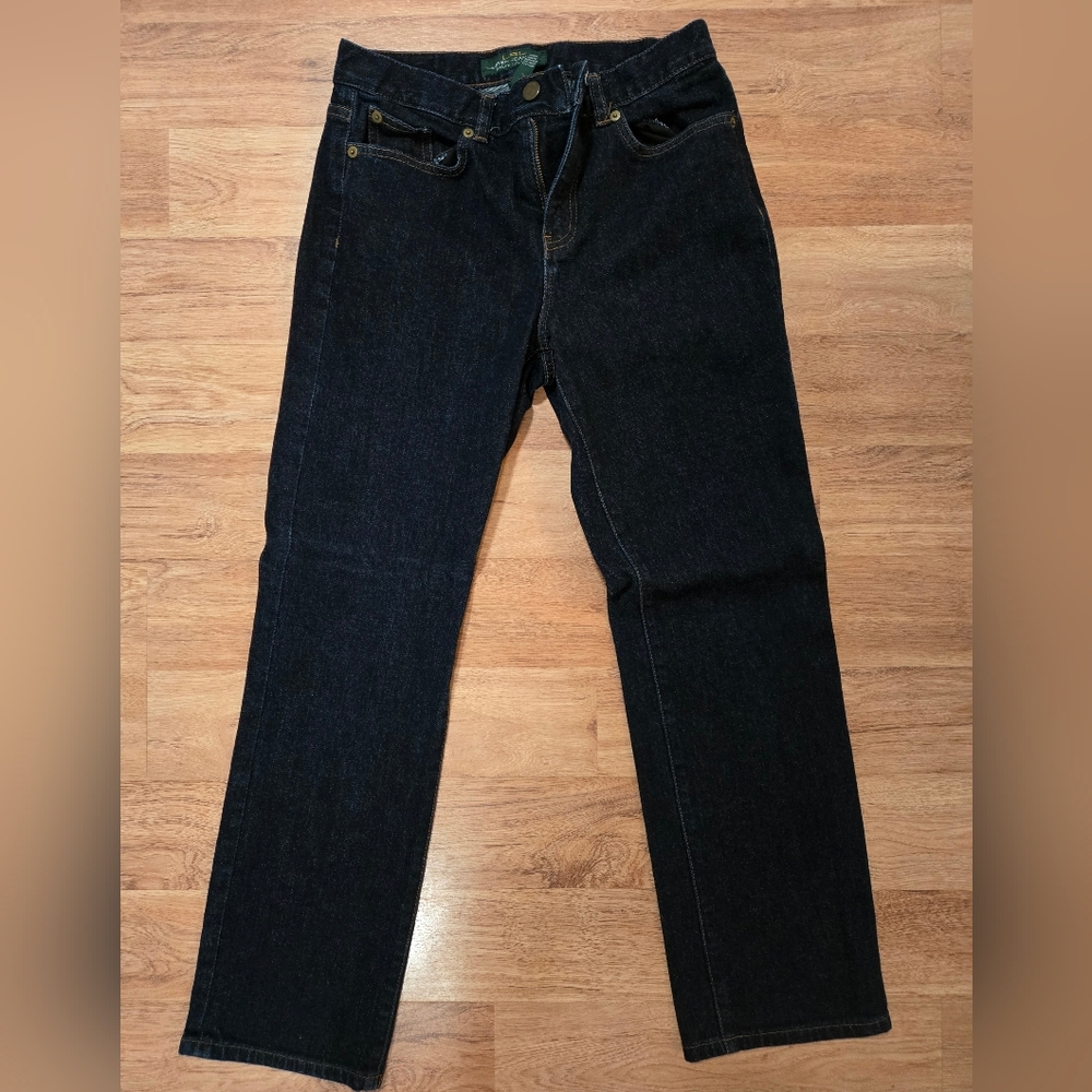 LRL Ralph Lauren Jeans Women’s 8 Mid Rise Dark Wash Straight Leg